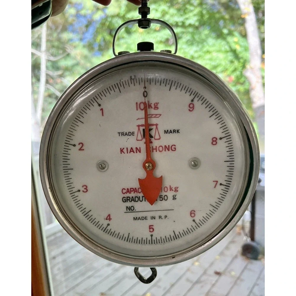 Hanging Dial 10kg Spring Weighing Scale ‎ Green Made In Philippines